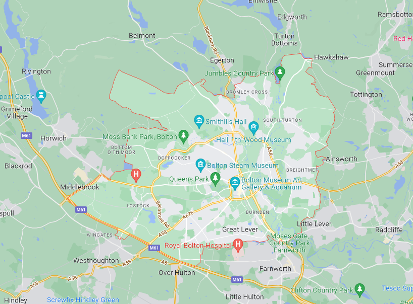 Map of Healthwatch Bolton area